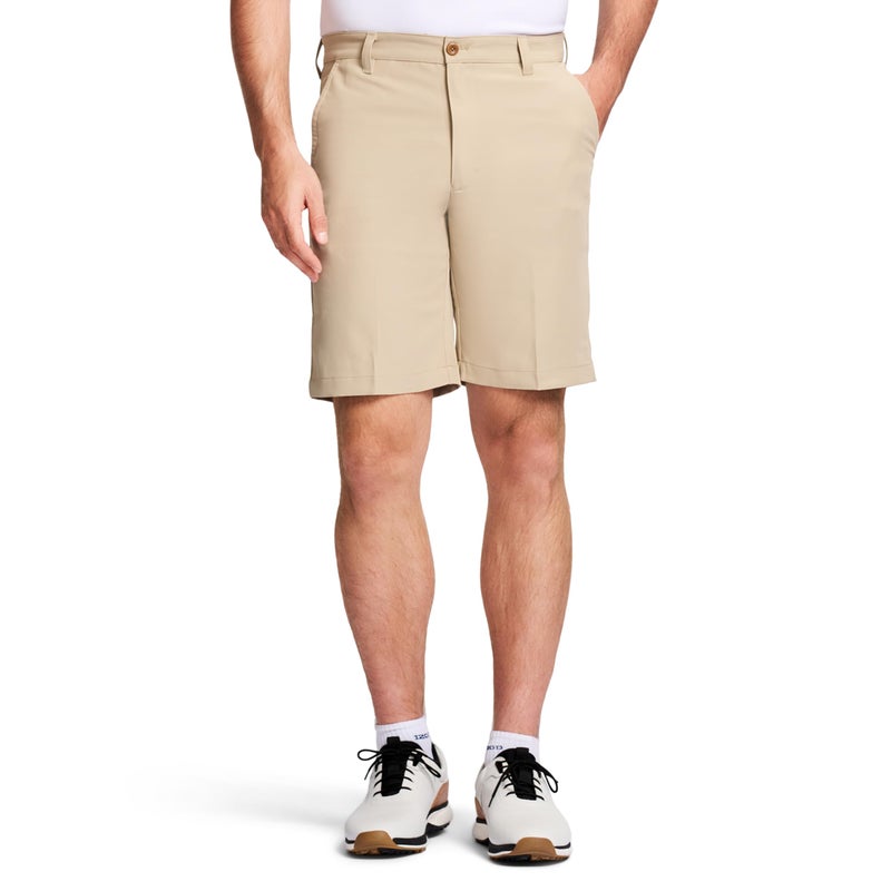 IZOD Men's 9.5"Micro Poly Classic Fit Golf Short, 38, Khaki - Image 1